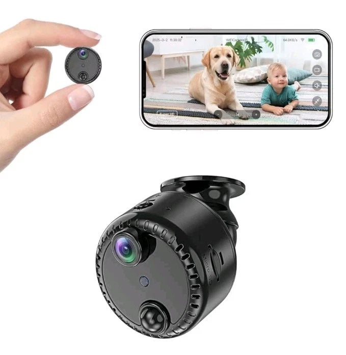 4K Mini WiFi Indoor Camera Wireless Cam w/ Night Vision, AI Motion Detect