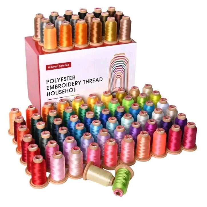 Polyester Embroidery Thread 800M, 80 Colors, 40WT