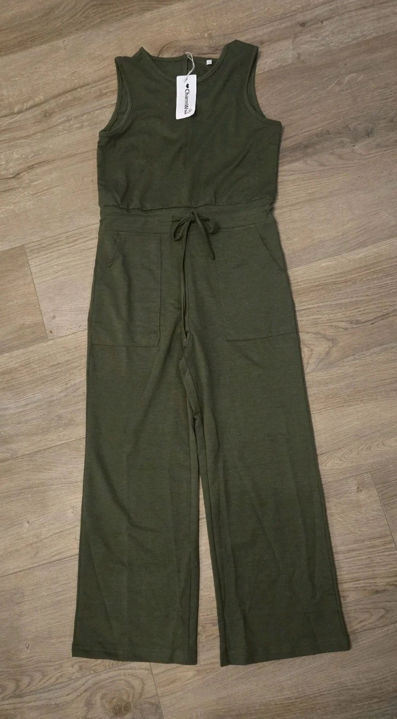 Girls Casual Jumpsuit, Sleeveless, Sleeveless. Elastic Waist Size 10