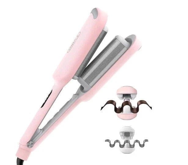 Curling Iron Hair Crimper Waver - TYMO ROVY Beach Waves Curling Wand NIB 1.25"