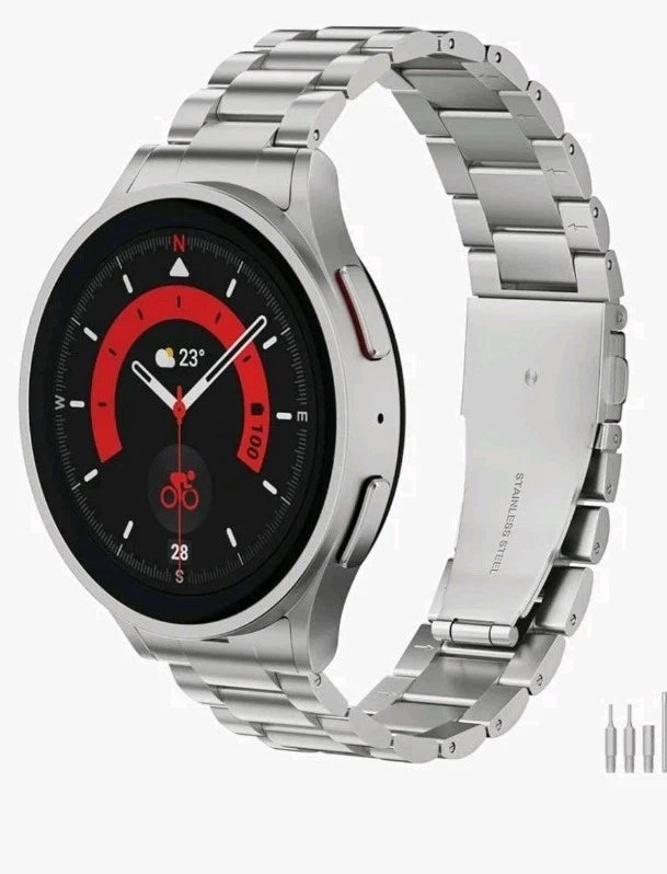 Stainless Steel Band Compatible with Samsung Galaxy Watch 7 6 5 4 FE Pro Classic